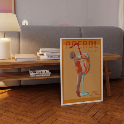 Vintage cocktail alphabet retro bar canvas wall art