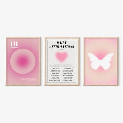 minimalist angel portrait with glowing halo gradient canvas wall art