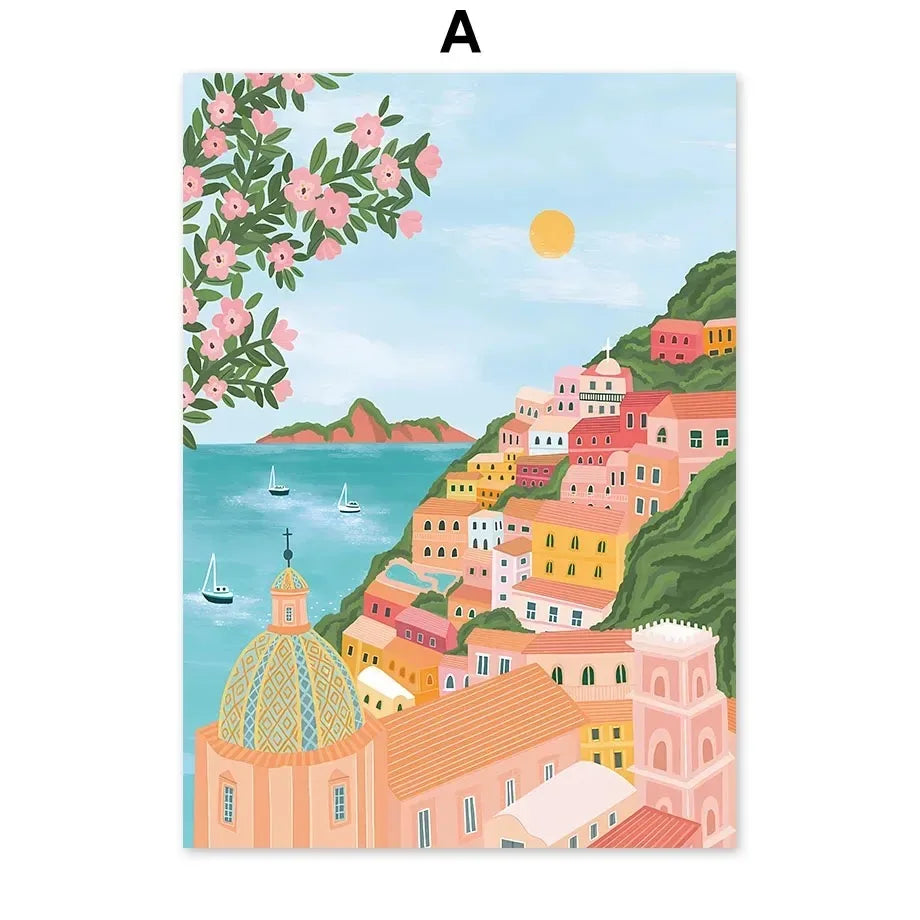 Moroccan Parrot & Lemon Flower Canvas