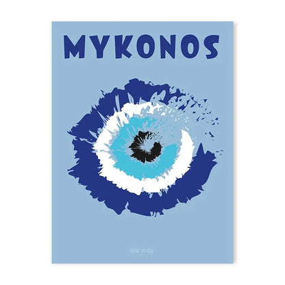 Coastal cowgirl beach aesthetic canvas wall art in light blue