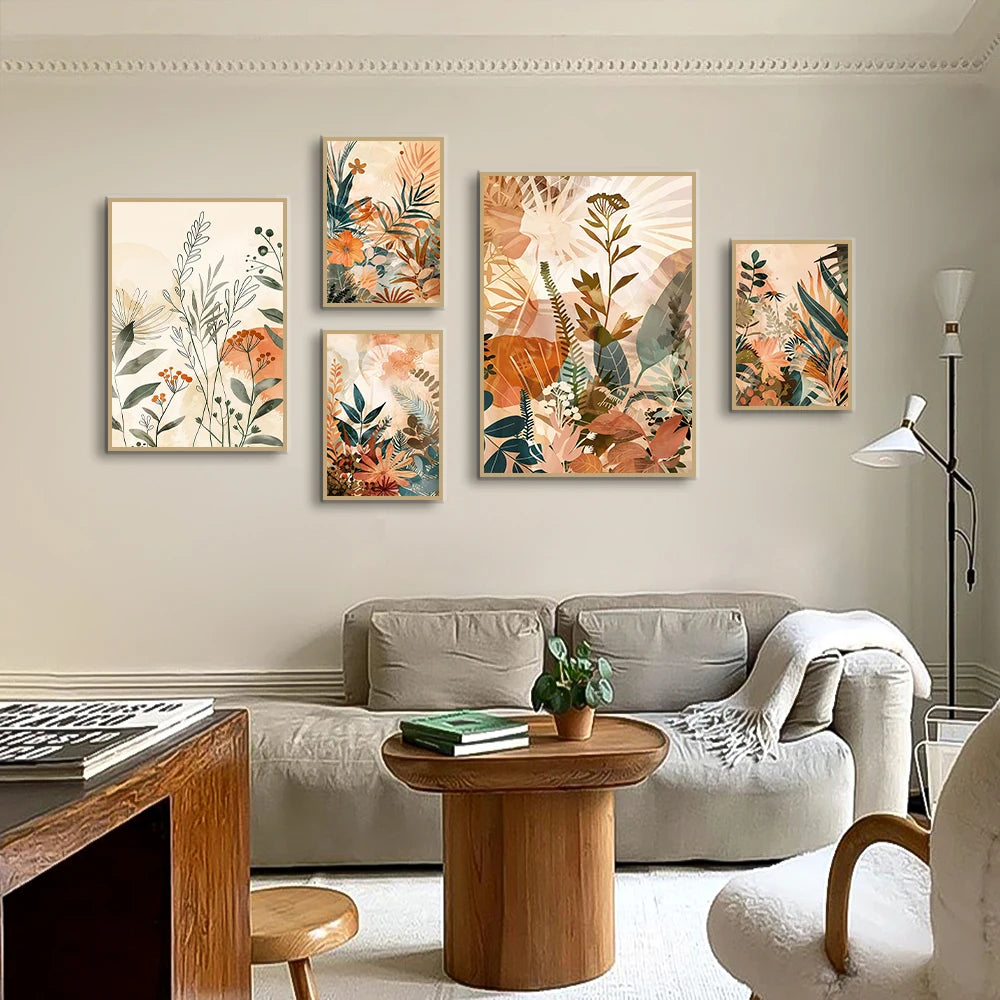 Boho Floral Canvas Prints