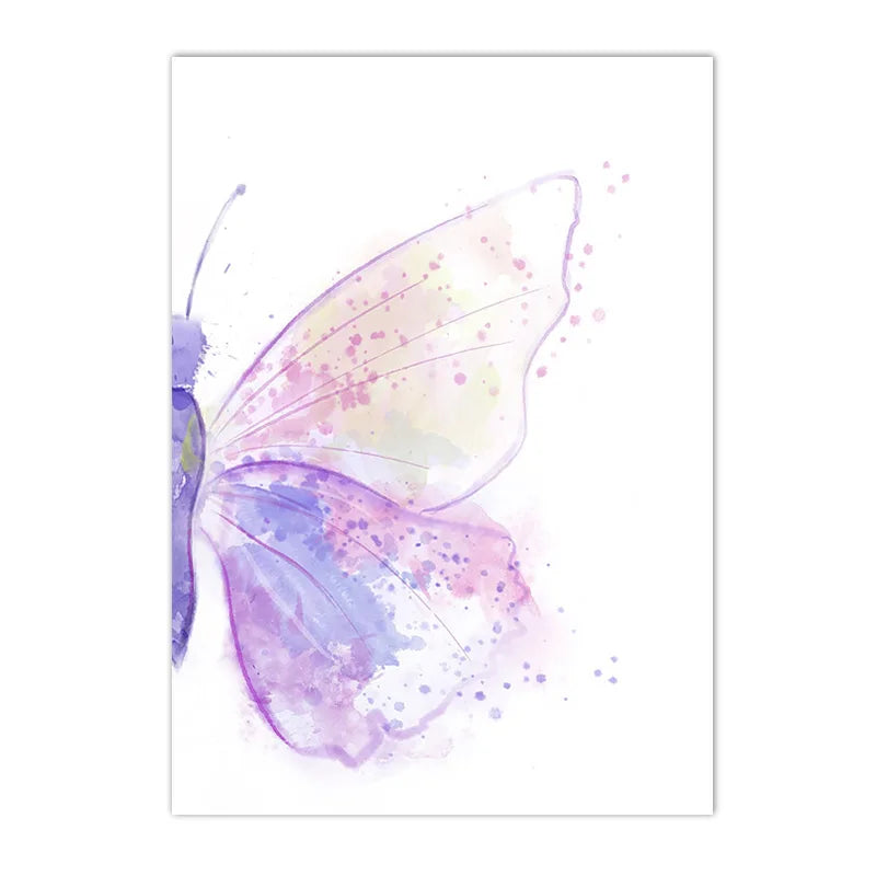 Personalized Purple Butterfly Canvas Print