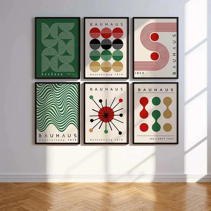 Modern Bauhaus Geometric Canvas