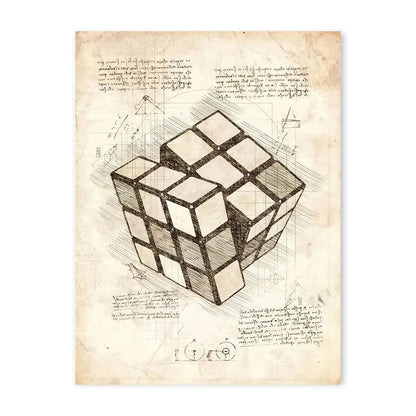 Vintage Sketch Gaming Blueprint Prints Collection