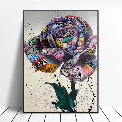 Street Graffiti Gestures Canvas Wall Art