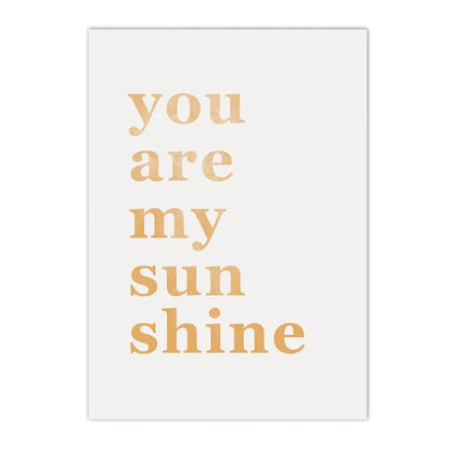boho rainbow and sun nursery canvas with the quote you are my sunshine