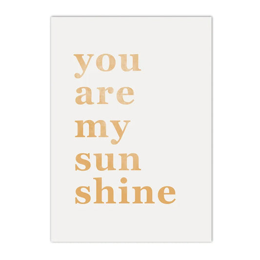 boho rainbow and sun nursery canvas with the quote you are my sunshine