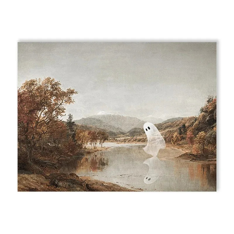 Vintage Autumn Farmhouse Canvas Print