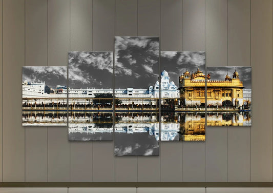 Golden Temple Canvas Set - Set Of 5