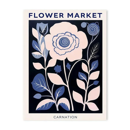 Classic Blue Flower Canvas