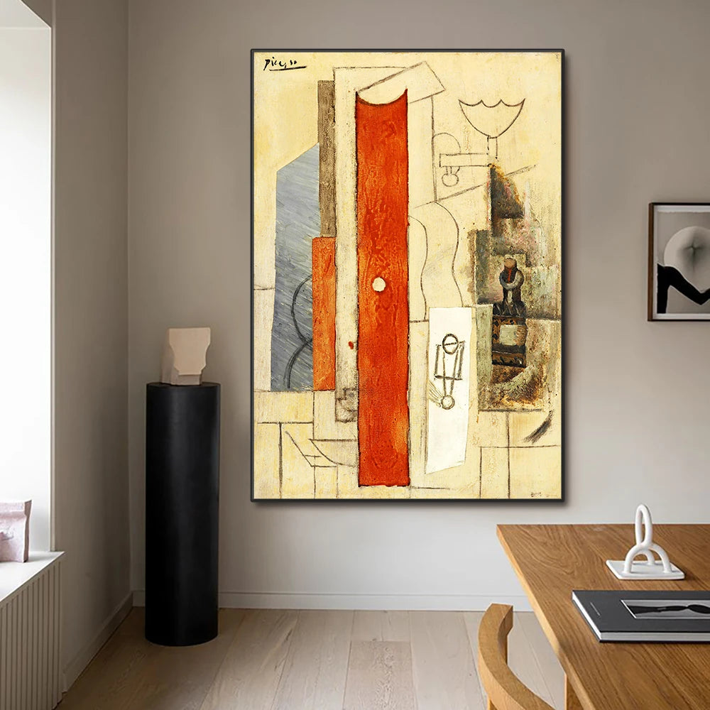 Pablo Picasso Collage Guitar Canvas