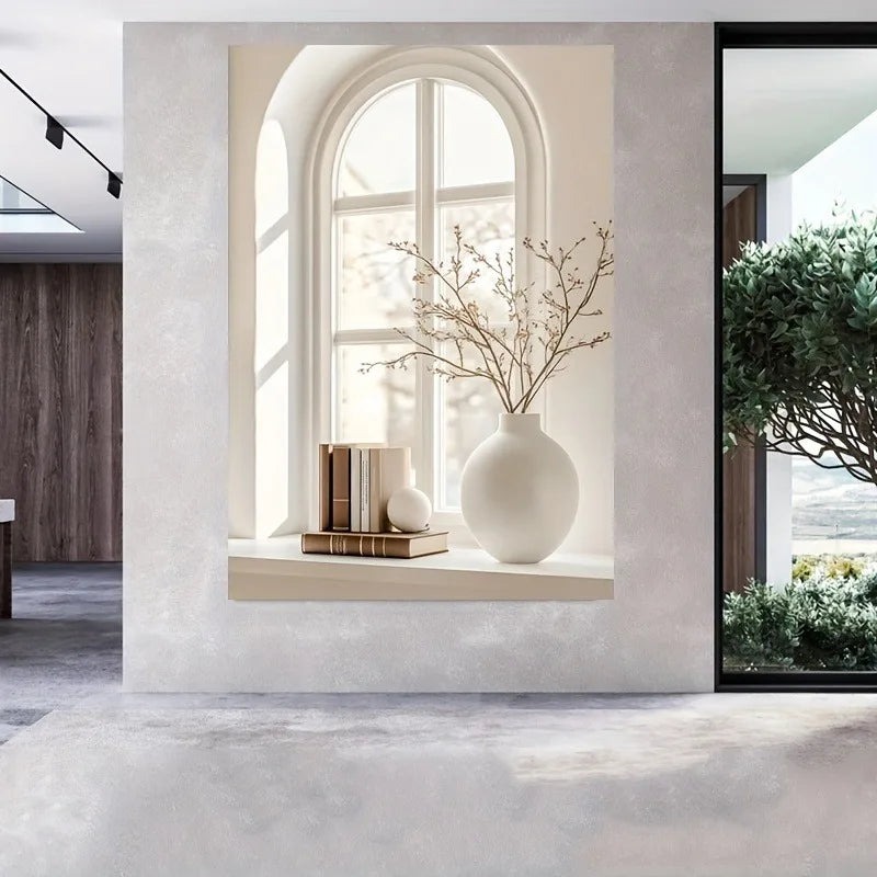 frameless modern art vase contemporary canvas