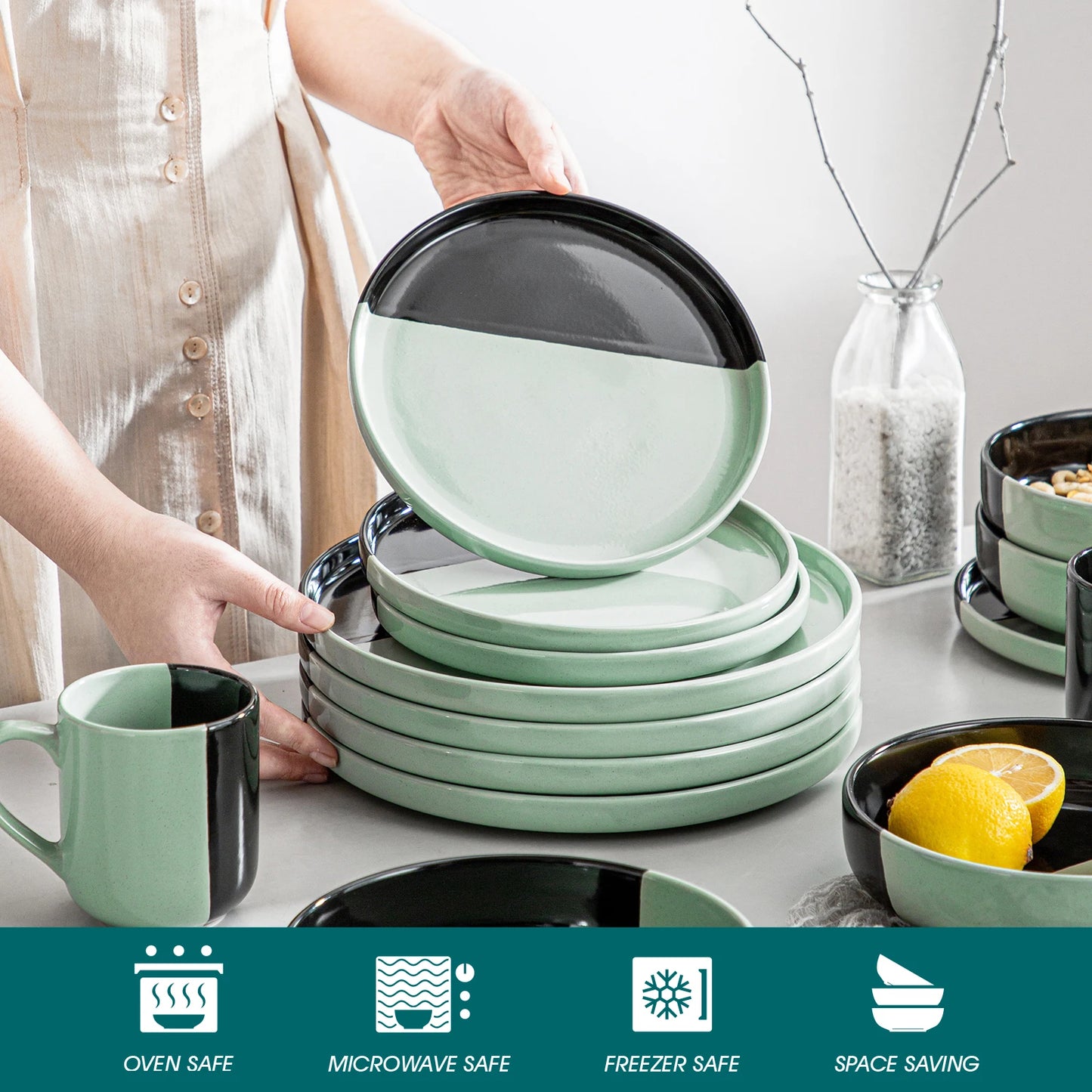 Vancasso Aria Embossed Stoneware Tableware Set