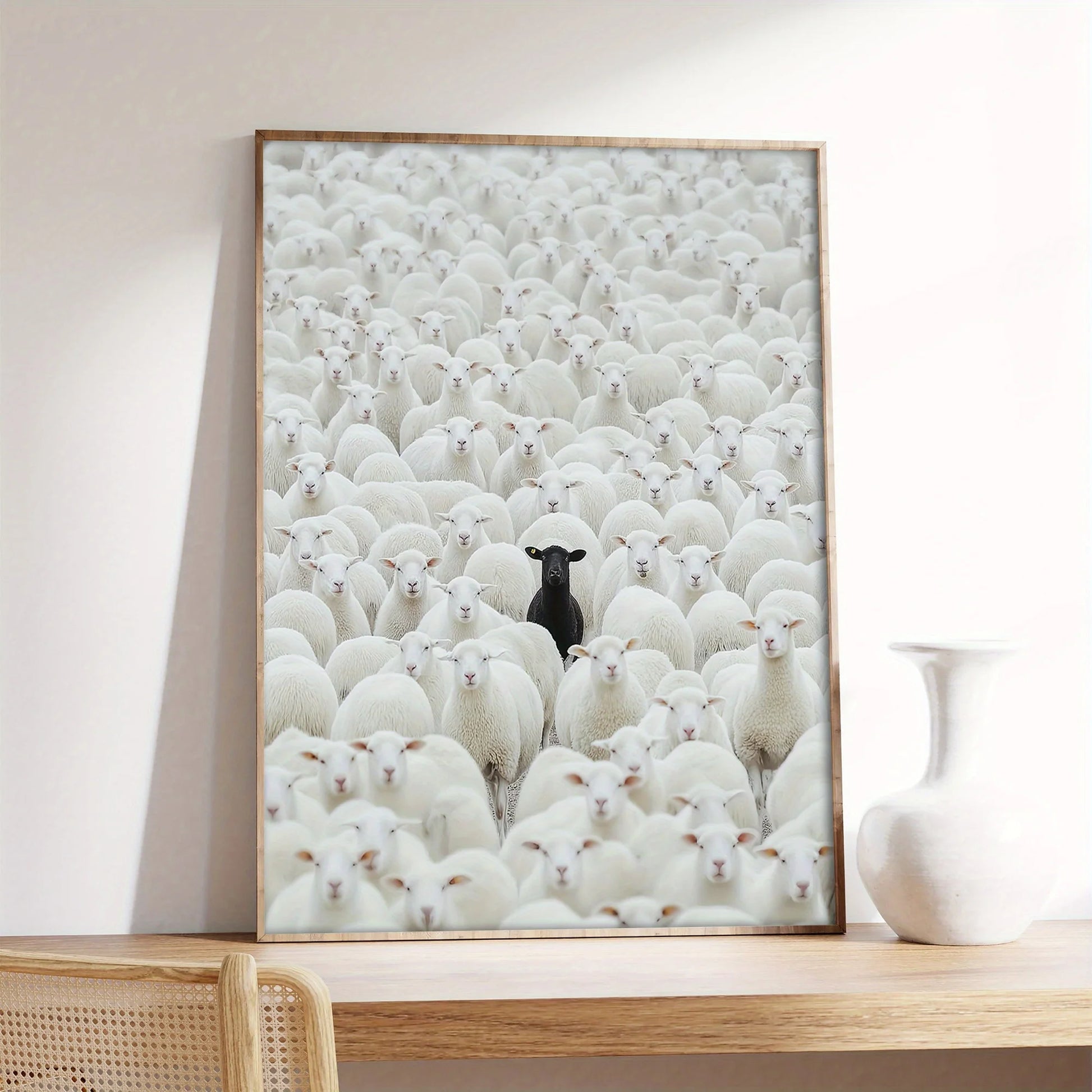 black sheep art deco retro frameless canvas wall art