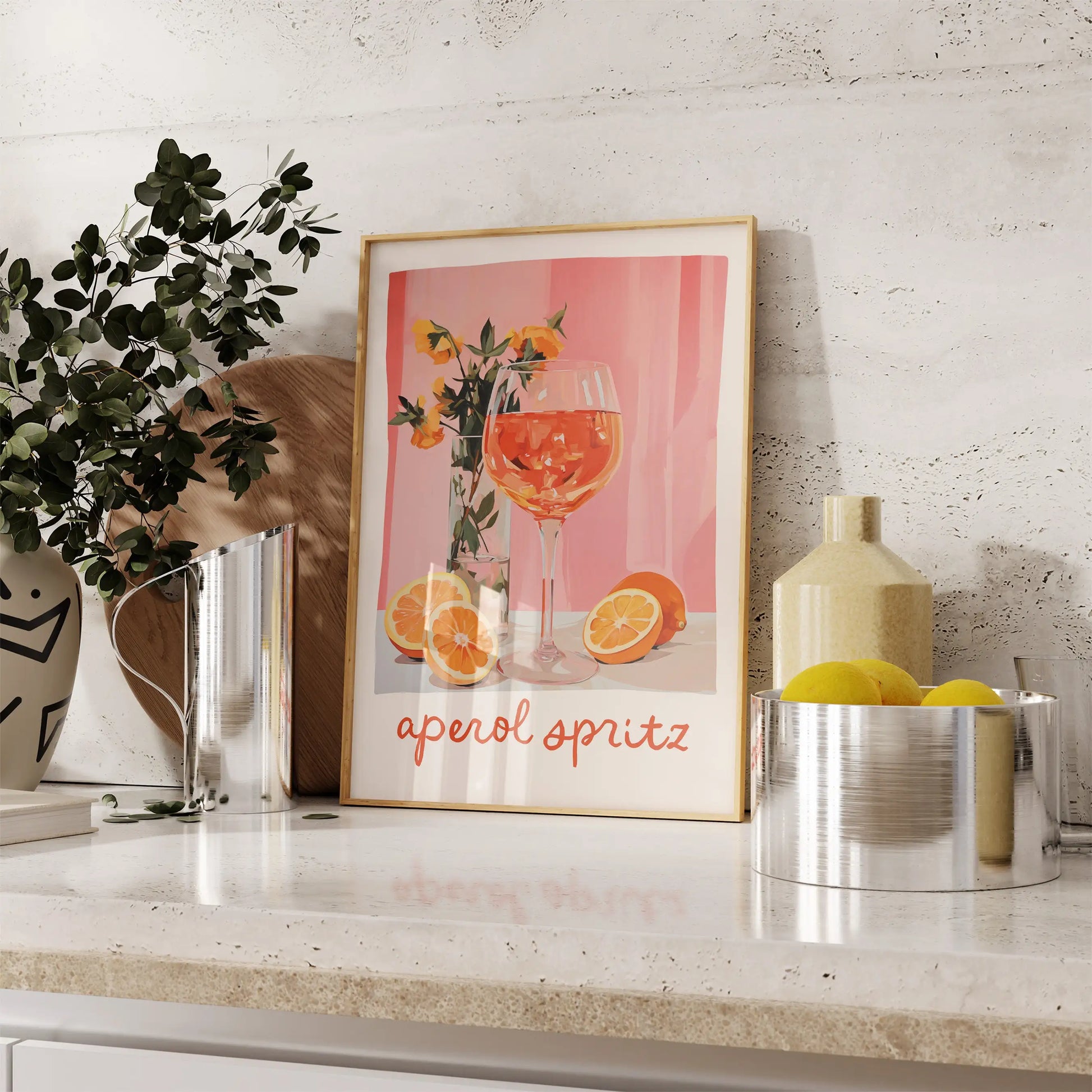 Vintage cocktail alphabet retro bar canvas wall art