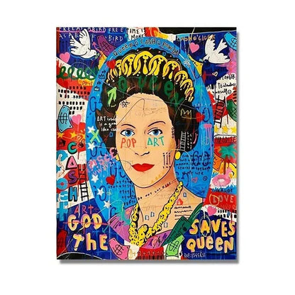 Banksy & Gustav Klimt Graffiti Canvas