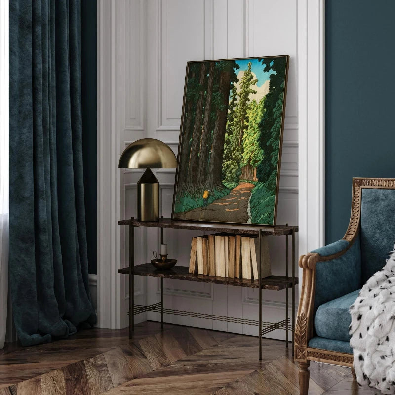 Japanese Forest Path "Road to Nikko" By Kawase Hasui