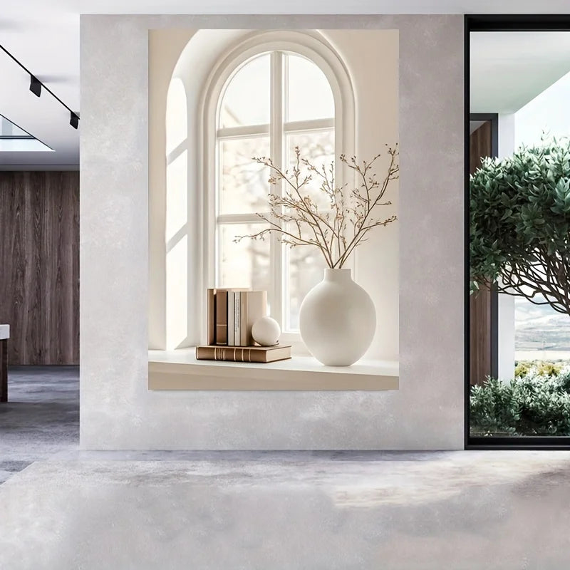 frameless modern art vase contemporary canvas