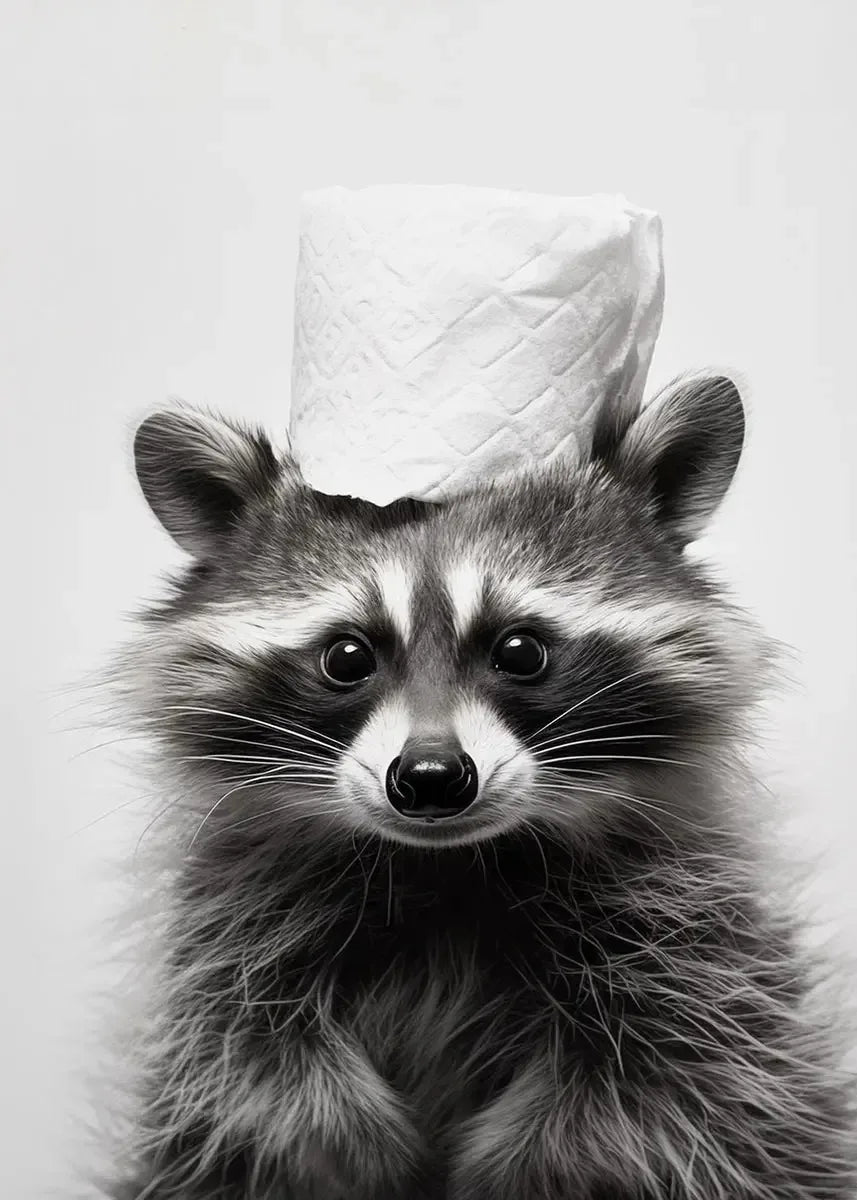 Funny Animal Bathroom Canvas Print