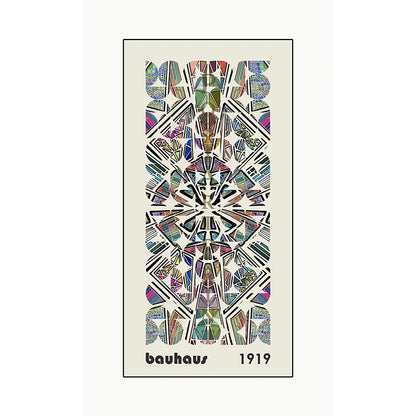 colorful bauhaus long narrow panoramic mid century canvas