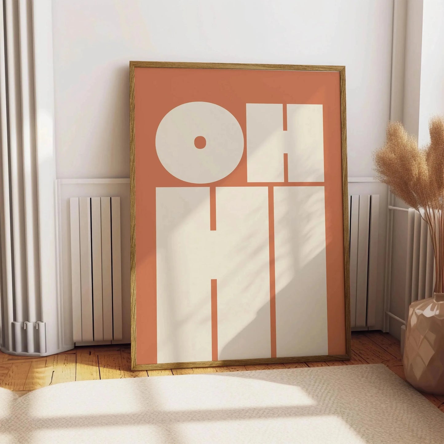 Retro Typography OH HI & CIAO Canvas Print