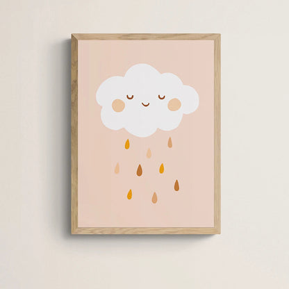 colorful boho rainbow sun cloud flower nursery canvas