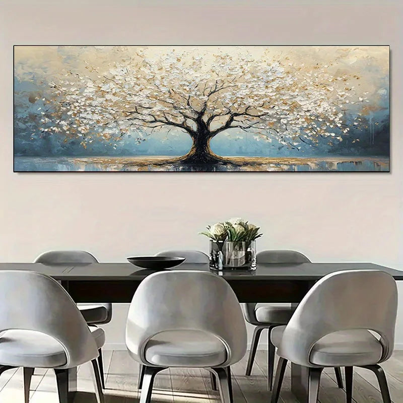 large textured abstract tree oil painting canvas wall art