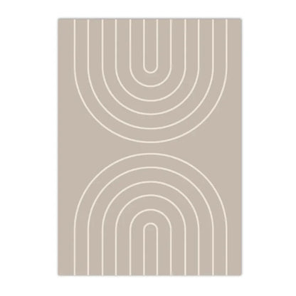 minimalist beige abstract line art canvas wall print