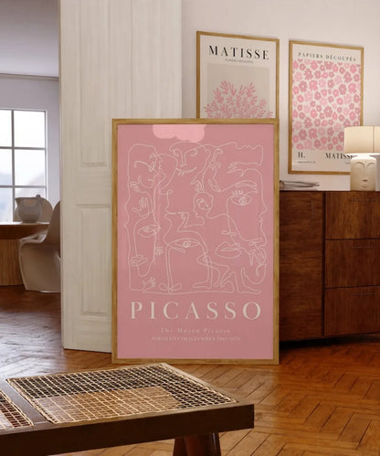 Pink Matisse "Picasso" Wall Art - Set Of 3