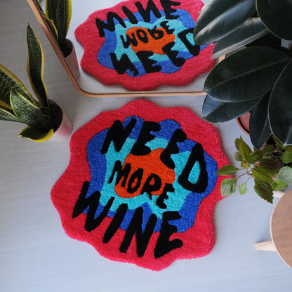 “Need More Wine” Handmade Tufted Rug