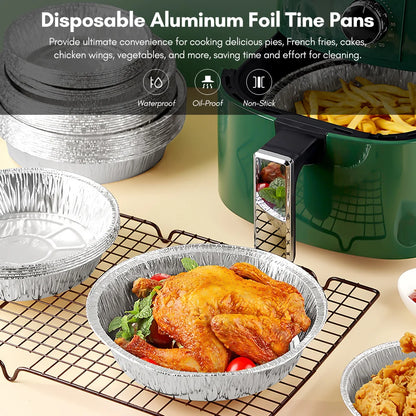 50PCS 7" Disposable Aluminum Foil Plates