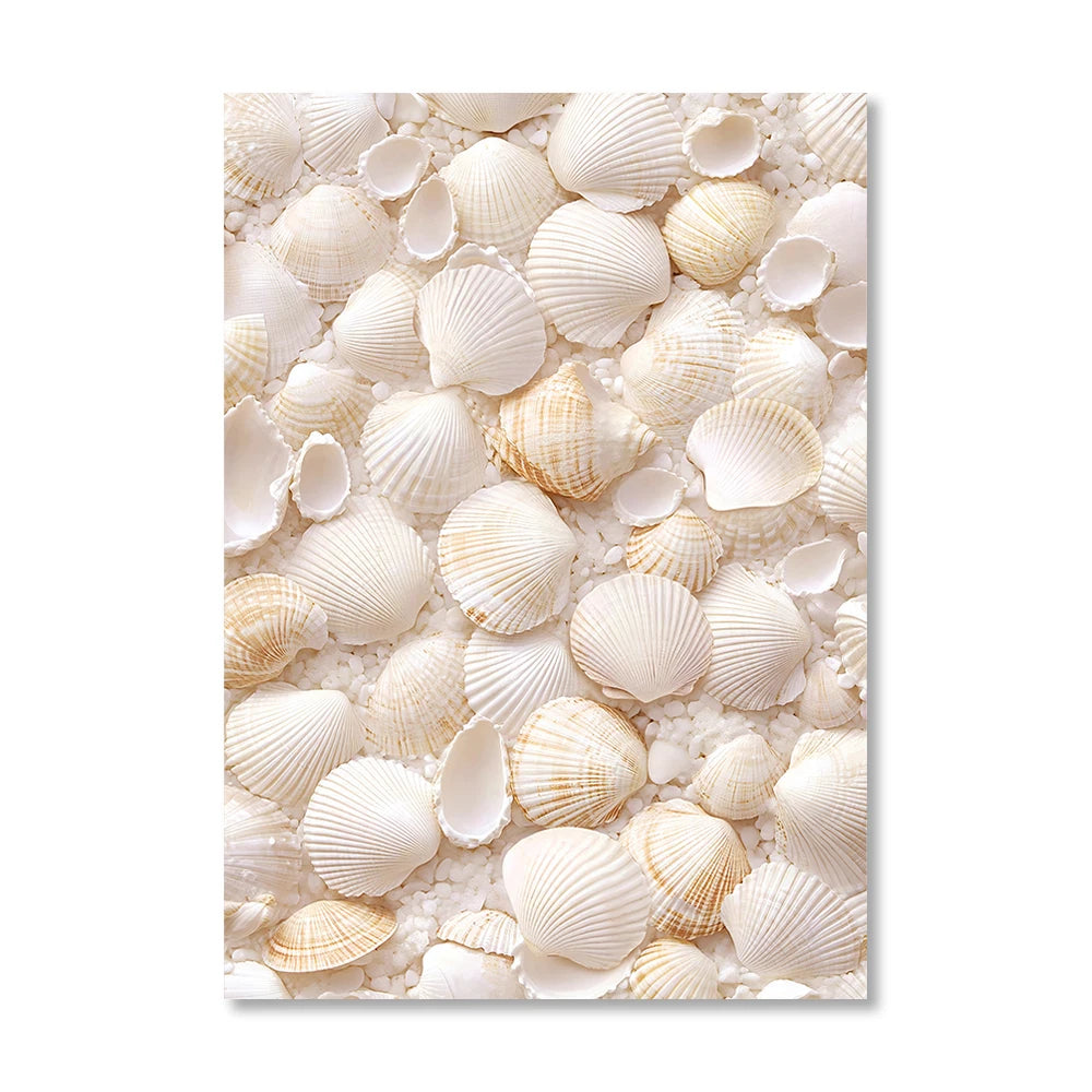 beach sunset with seagull and bridge with beige reeds Nordic canvas wall art