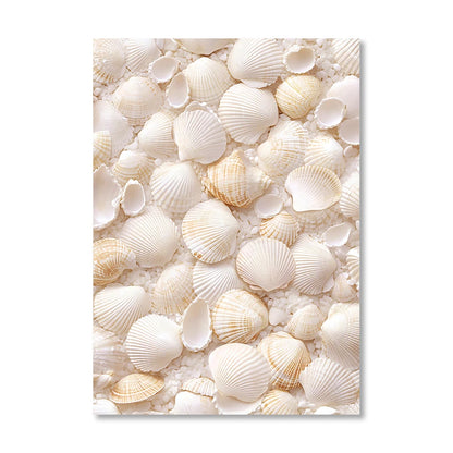 beach sunset with seagull and bridge with beige reeds Nordic canvas wall art