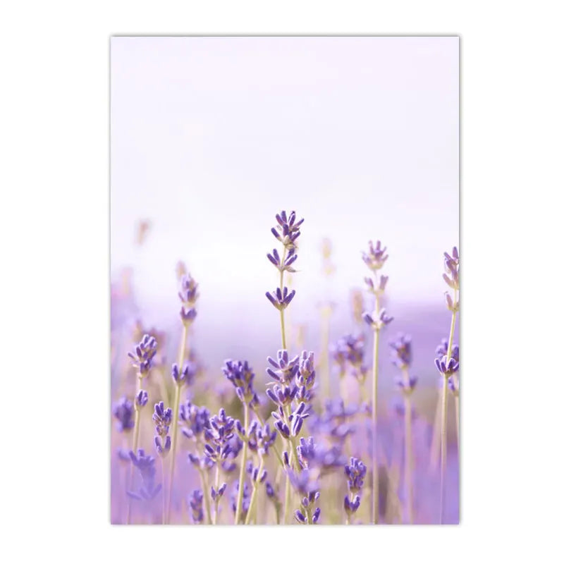 lavender dreamscape canvas with tree blossoms flower girl door bike and car