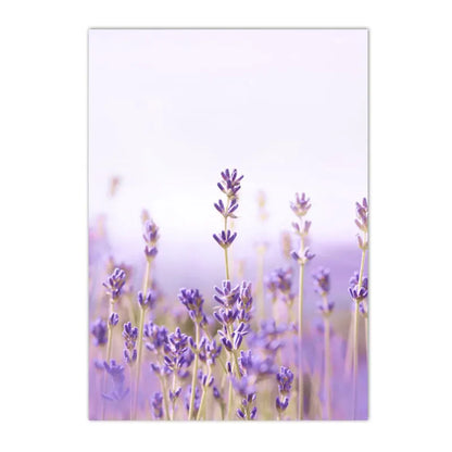 lavender dreamscape canvas with tree blossoms flower girl door bike and car