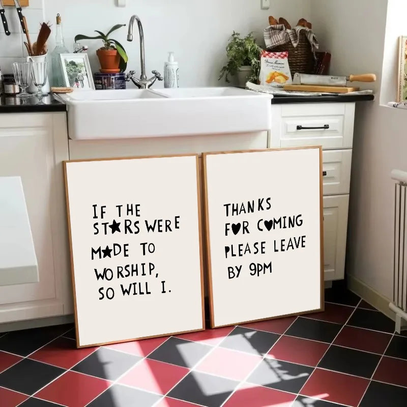 “This Kitchen Is For Dancing” modern kitchen quote canvas wall art