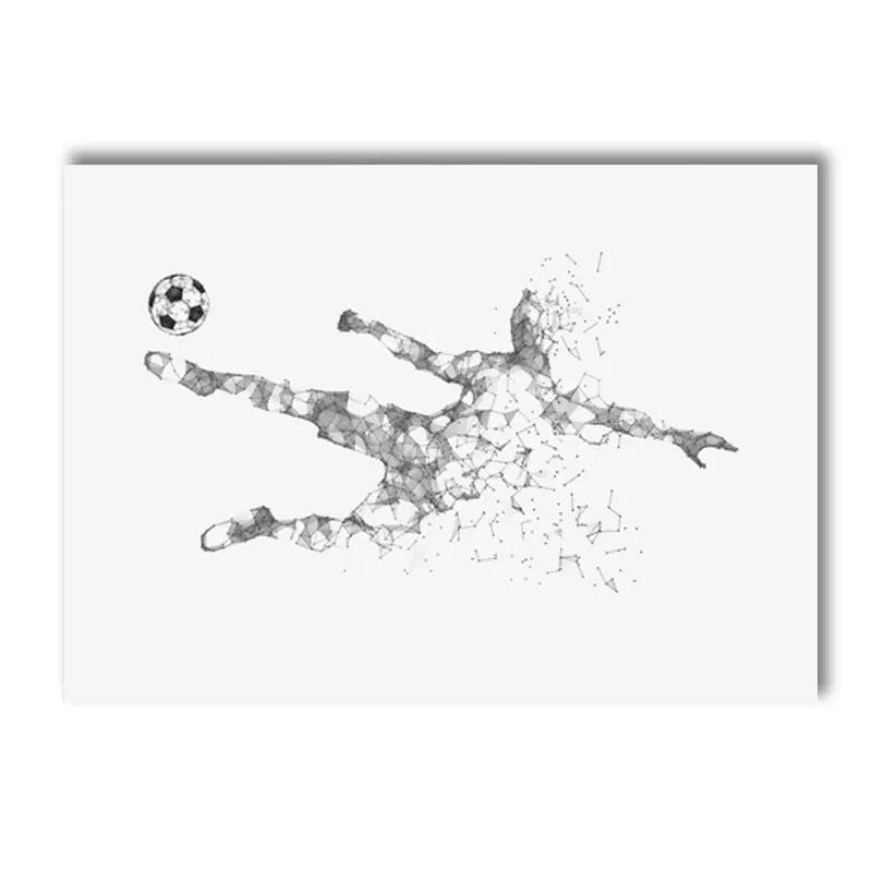 minimal abstract football themed canvas for teens