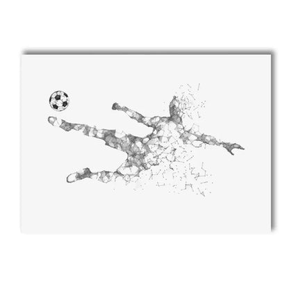 minimal abstract football themed canvas for teens