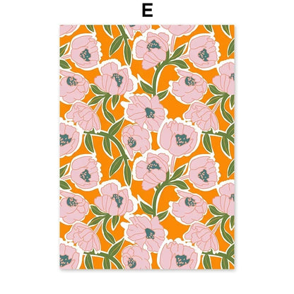 Moroccan Parrot & Lemon Flower Canvas