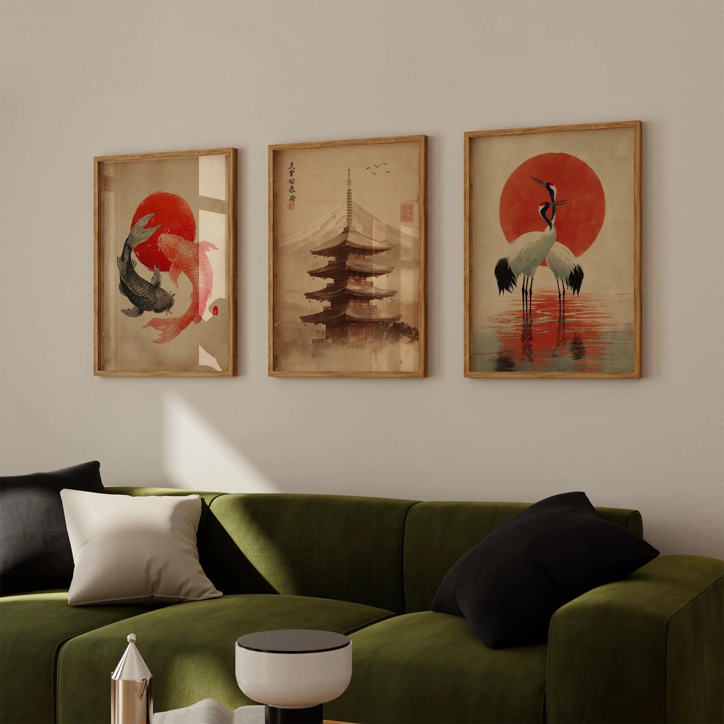 Japanese Zen Harmony Canvas Print - Set Of 3
