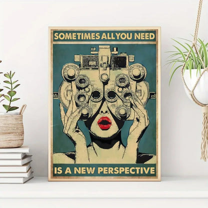 art deco ophthalmology head illustration frameless canvas