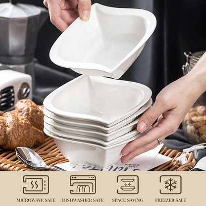 MALACASA 6-Piece Cereal Ceramic Bowl Set