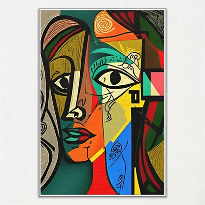 Cubist figures abstract Picasso-style canvas wall art