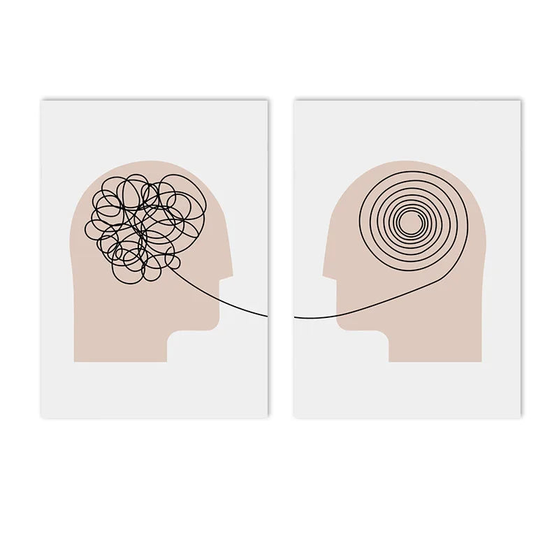 minimalist abstract canvas suitable for psychology therapy office
