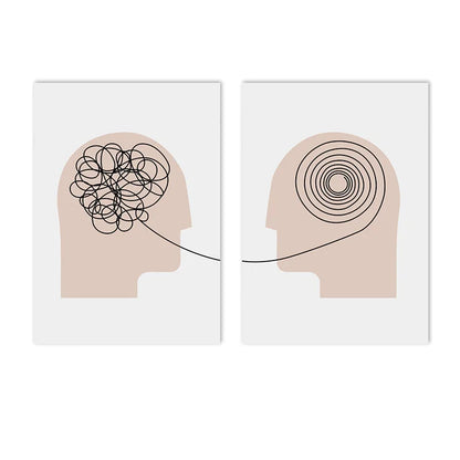 minimalist abstract canvas suitable for psychology therapy office