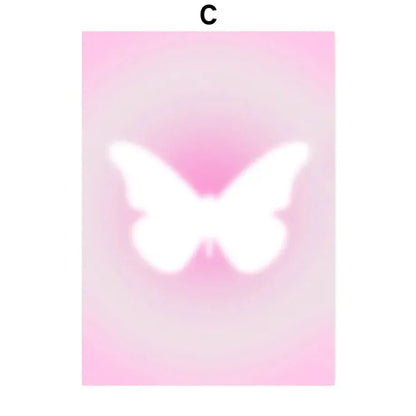 minimalist angel portrait with glowing halo gradient canvas wall art