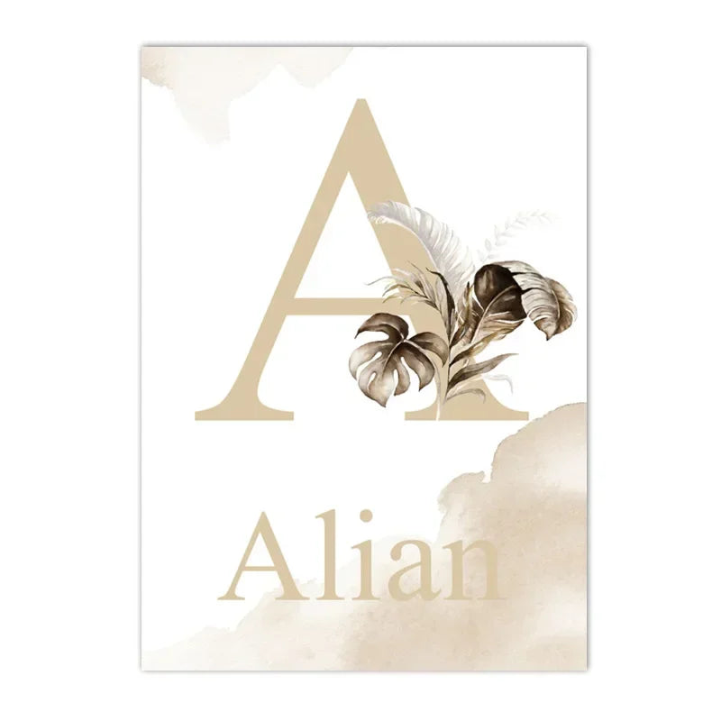 nordic jungle animals giraffe elephant panda lion kids canvas