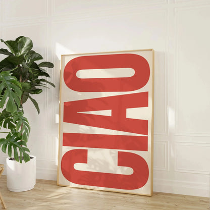 CIAO Bold Typography Canvas Print