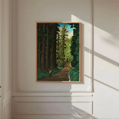 Japanese Forest Path "Road to Nikko" By Kawase Hasui