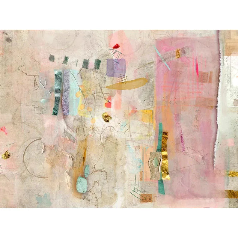 large minimalist textured pastel multicolor abstract unframed canvas